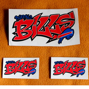 Billss Graffiti Water Resistant Sticker Decal 7x4 in and 3.5x2 in (pack of 3)